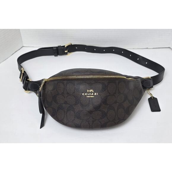 Coach Warren Belt/Fanny Pack/Sling bag In Brown Signature Canvas E2080-F48740 - Picture 1 of 6
